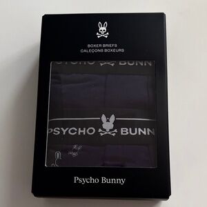 Psycho Bunny New Logo Band Print Blue Boxer Briefs 2-Pack Box